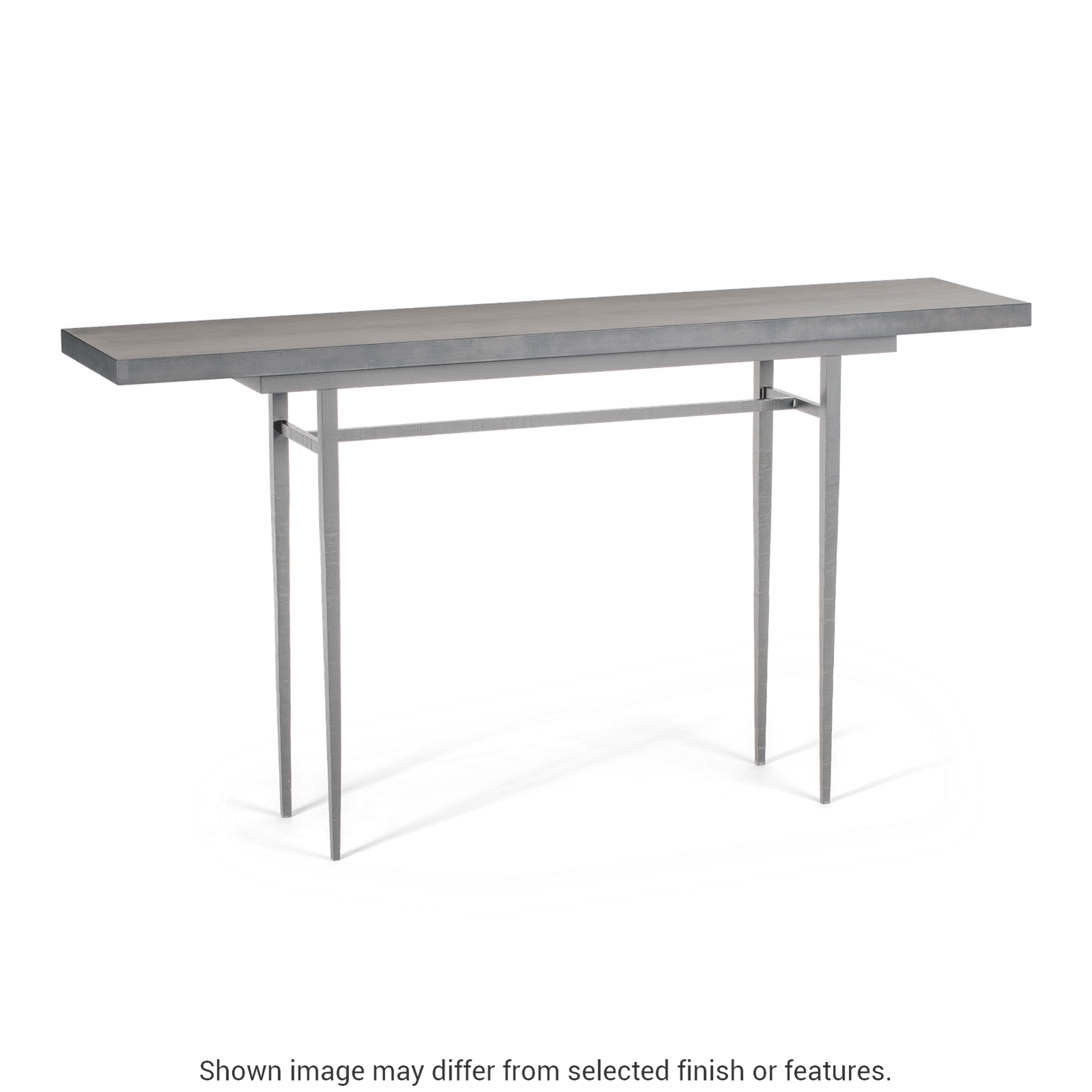 Wick 60" Console Table - Vintage Platinum - Maple Grey Wood Top Accent by Hubbardton Forge