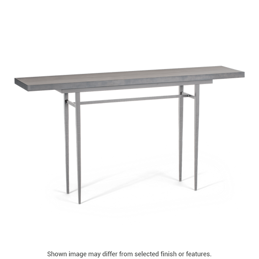 Wick 60" Console Table - Vintage Platinum - Maple Grey Wood Top Accent by Hubbardton Forge