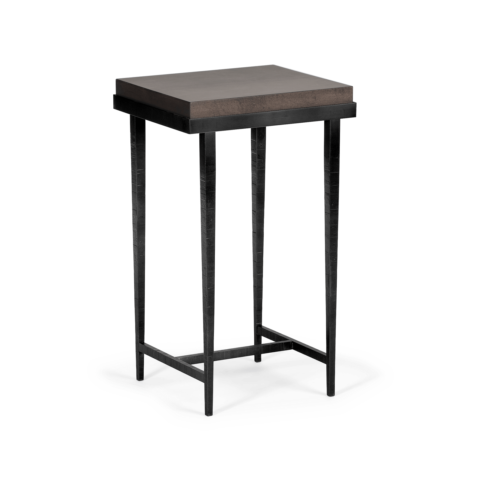 Wick Side Table - Black - Maple Espresso Wood Top Accent by Hubbardton Forge
