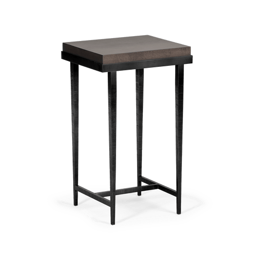 Wick Side Table - Black - Maple Espresso Wood Top Accent by Hubbardton Forge