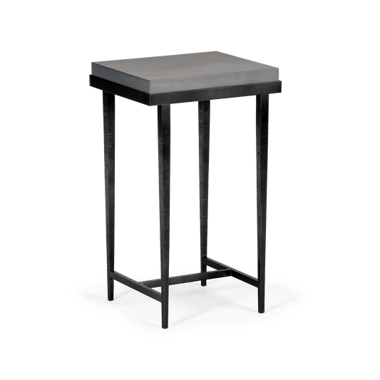Wick Side Table - Black - Maple Grey Wood Top Accent by Hubbardton Forge