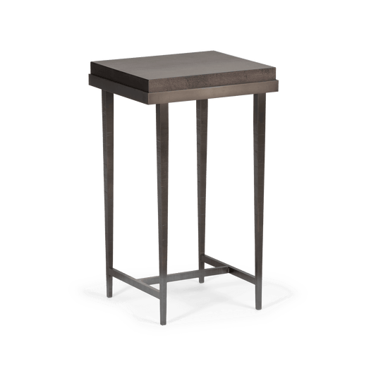 Wick Side Table - Dark Smoke - Maple Espresso Wood Top Accent by Hubbardton Forge