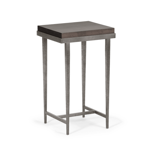 Wick Side Table - Natural Iron - Maple Espresso Wood Top Accent by Hubbardton Forge