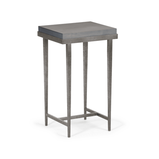 Wick Side Table - Natural Iron - Maple Grey Wood Top Accent by Hubbardton Forge