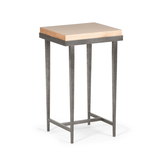 Wick Side Table - Natural Iron - Maple Natural Wood Top Accent by Hubbardton Forge