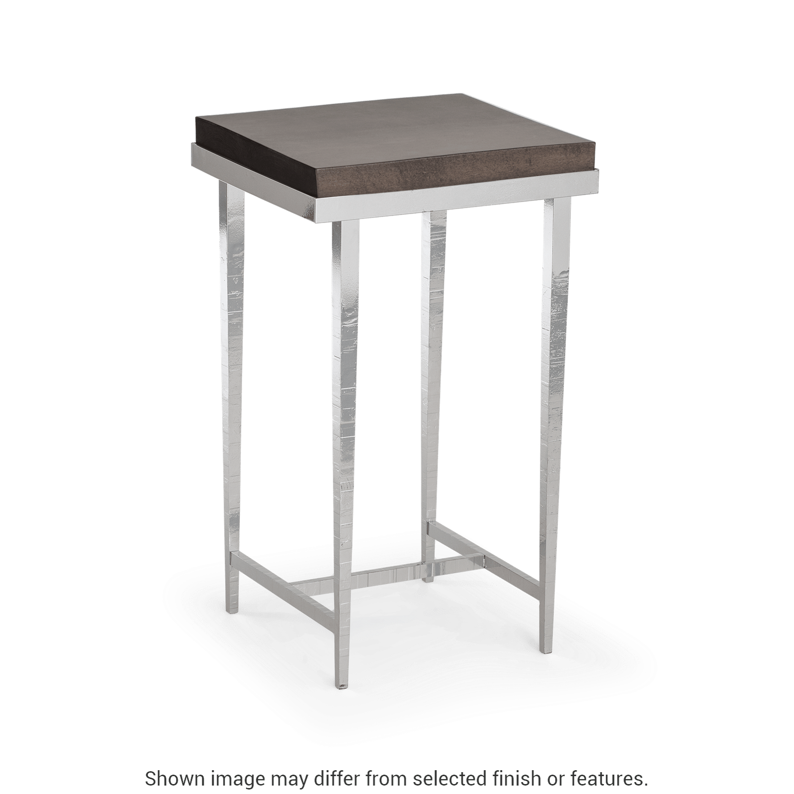 Wick Side Table - Sterling - Maple Espresso Wood Top Accent by Hubbardton Forge