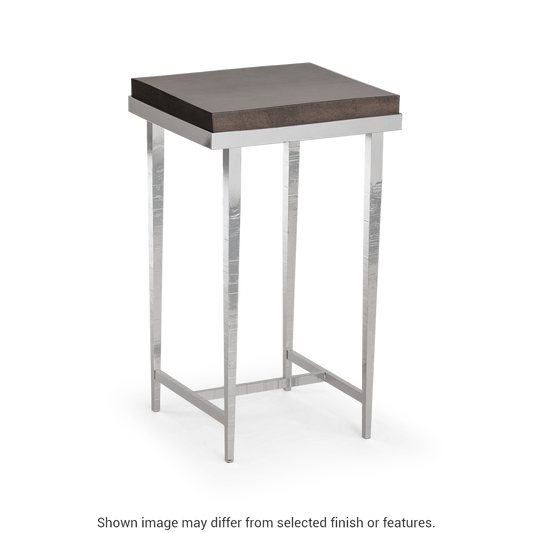Wick Side Table - Sterling - Maple Espresso Wood Top Accent by Hubbardton Forge