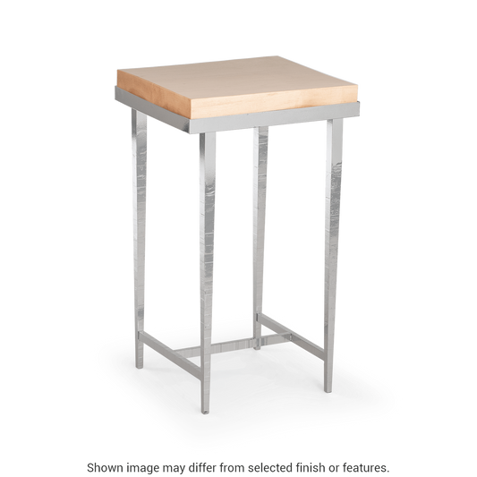 Wick Side Table - Sterling - Maple Natural Wood Top Accent by Hubbardton Forge