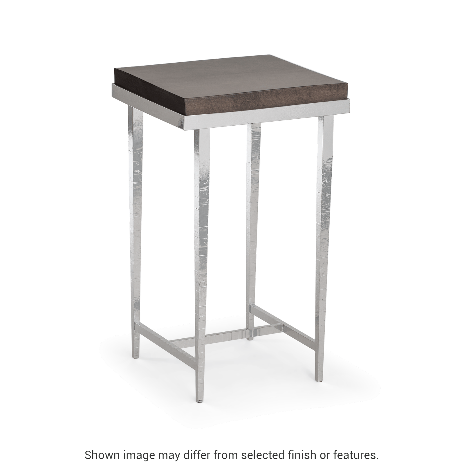 Wick Side Table - White - Maple Natural Wood Top Accent by Hubbardton Forge