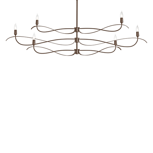 Willow 6-Light Large Chandelier - Bronze by Hubbardton Forge