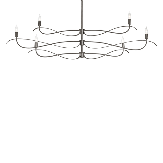 Willow 6-Light Large Chandelier - Natural Iron by Hubbardton Forge