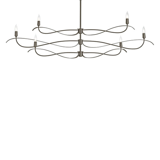 Willow 6-Light Large Chandelier - Oil Rubbed Bronze by Hubbardton Forge