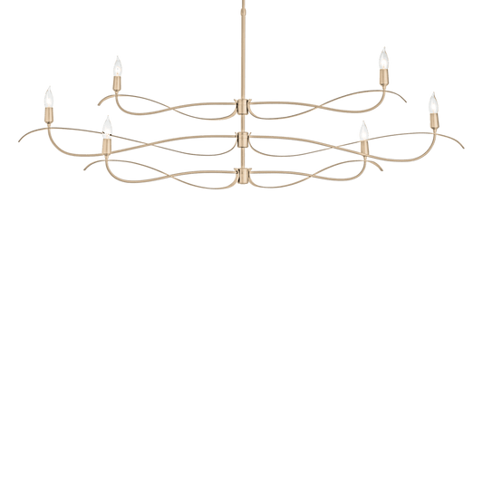 Willow 6-Light Large Chandelier - Soft Gold by Hubbardton Forge
