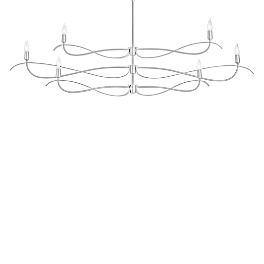 Willow 6-Light Large Chandelier - Sterling by Hubbardton Forge