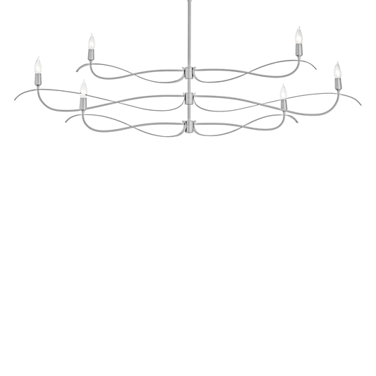 Willow 6-Light Large Chandelier - Vintage Platinum by Hubbardton Forge