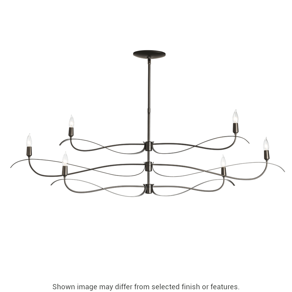 Willow 6-Light Large Chandelier - White by Hubbardton Forge