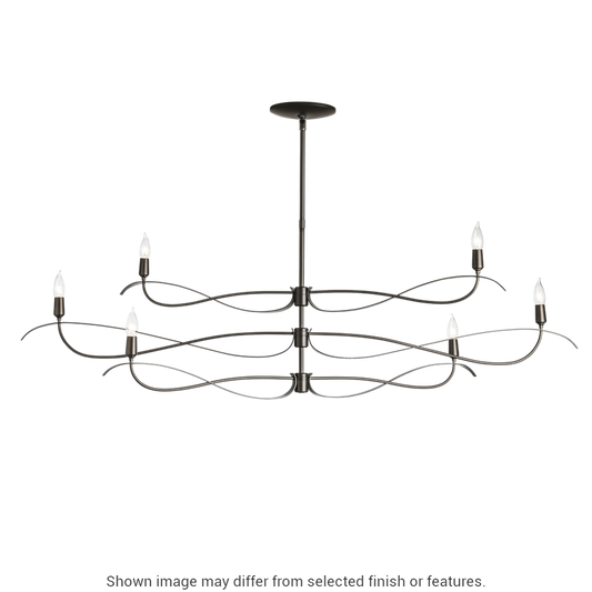 Willow 6-Light Large Chandelier - White by Hubbardton Forge