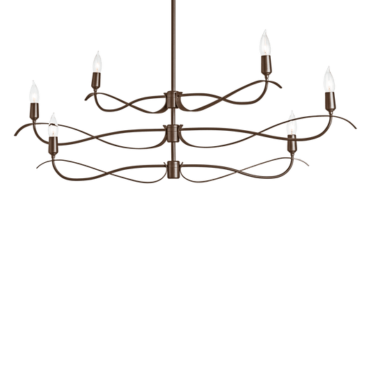 Willow 6-Light Small Chandelier - Bronze by Hubbardton Forge