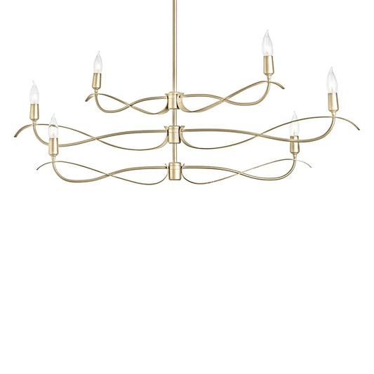 Willow 6-Light Small Chandelier - Modern Brass by Hubbardton Forge