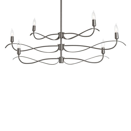Willow 6-Light Small Chandelier - Natural Iron by Hubbardton Forge