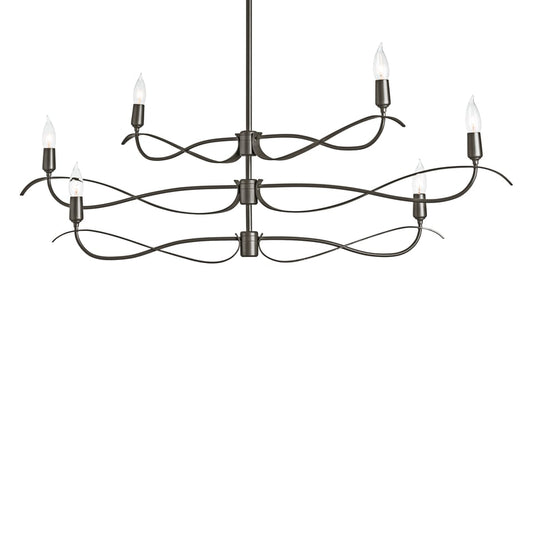 Willow 6-Light Small Chandelier - Oil Rubbed Bronze by Hubbardton Forge