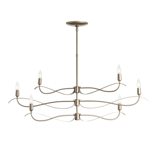 Willow 6-Light Small Chandelier - Sterling by Hubbardton Forge
