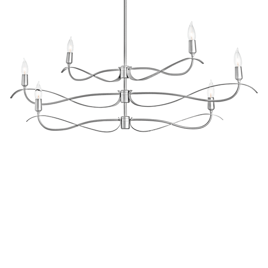 Willow 6-Light Small Chandelier - Vintage Platinum by Hubbardton Forge
