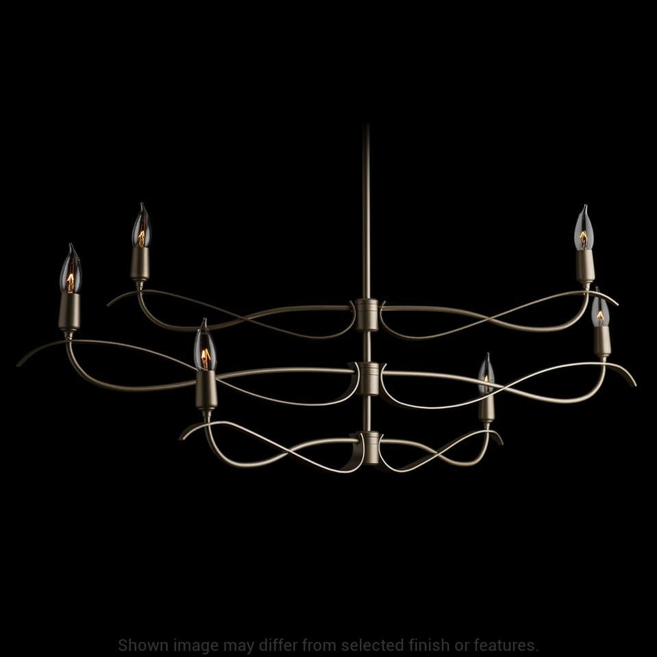 Willow 6-Light Small Chandelier - White by Hubbardton Forge