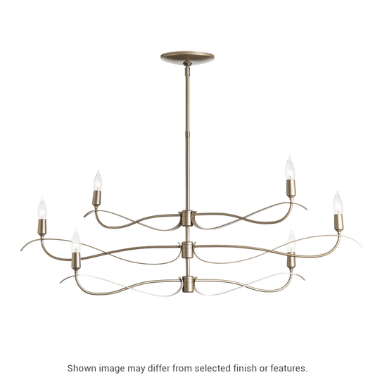 Willow 6-Light Small Chandelier - White by Hubbardton Forge