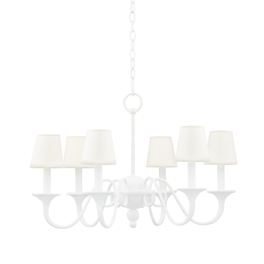 Windsor Chandelier - 6-Light - White Plaster by Hudson Valley Lighting
