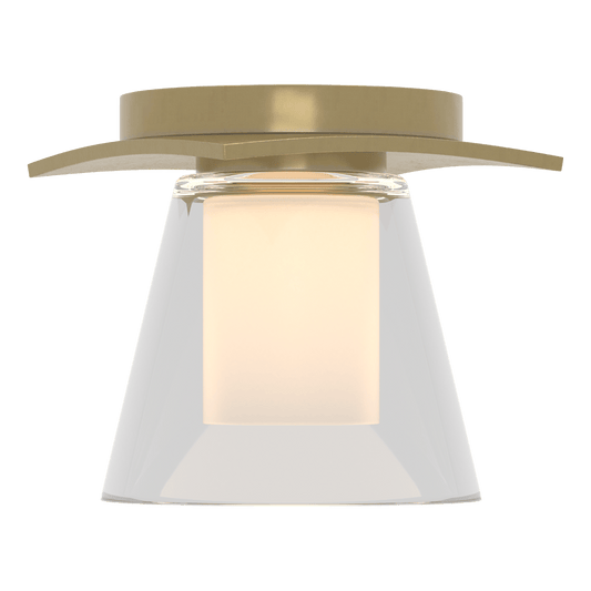 Wren Flush Mount - Modern Brass - Opal and Clear Glass by Hubbardton Forge