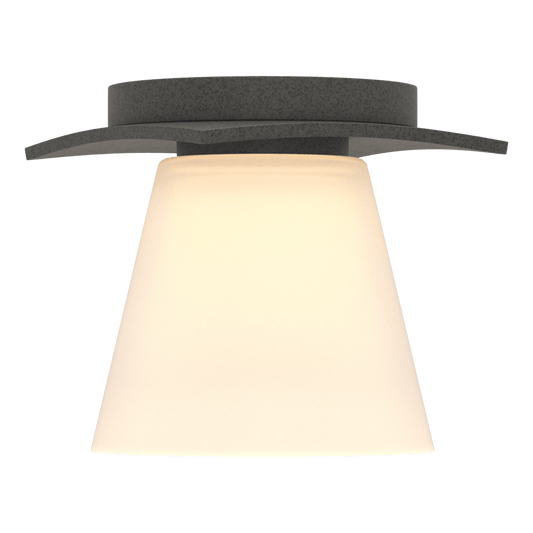 Wren Flush Mount - Natural Iron - Opal Glass by Hubbardton Forge