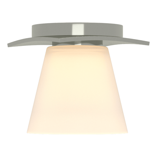 Wren Flush Mount - Sterling - Opal Glass by Hubbardton Forge