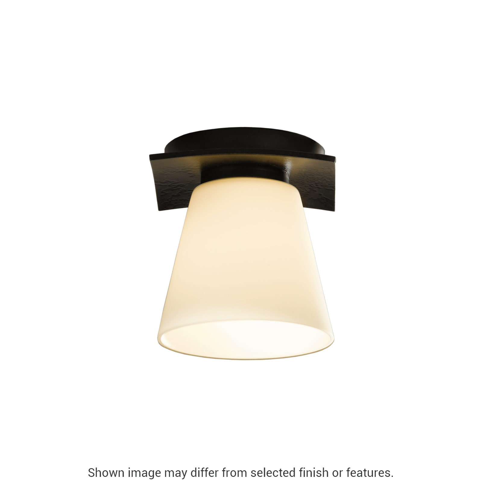 Wren Flush Mount - White - Opal and Clear Glass by Hubbardton Forge