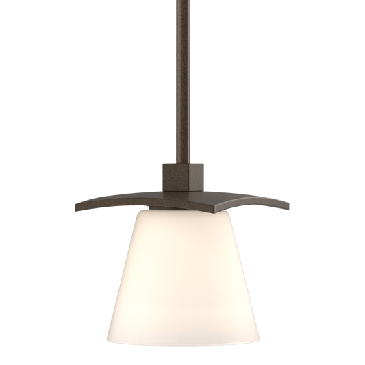 Wren Mini Pendant - Bronze - Opal Glass by Hubbardton Forge
