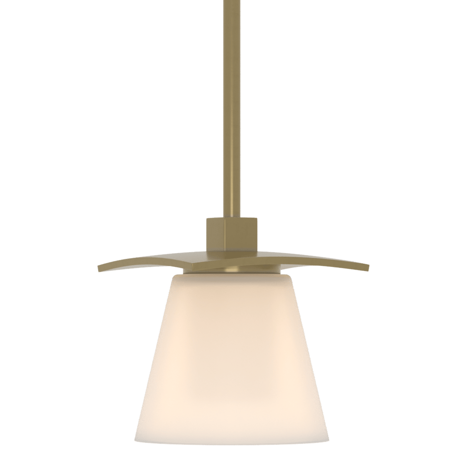 Wren Mini Pendant - Modern Brass - Opal Glass by Hubbardton Forge