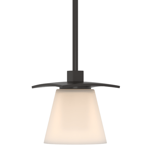 Wren Mini Pendant - Oil Rubbed Bronze - Opal Glass by Hubbardton Forge