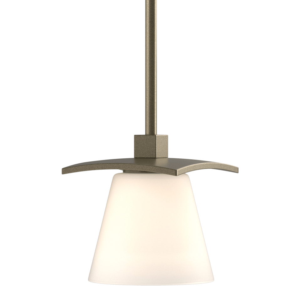 Wren Mini Pendant - Soft Gold - Opal Glass by Hubbardton Forge