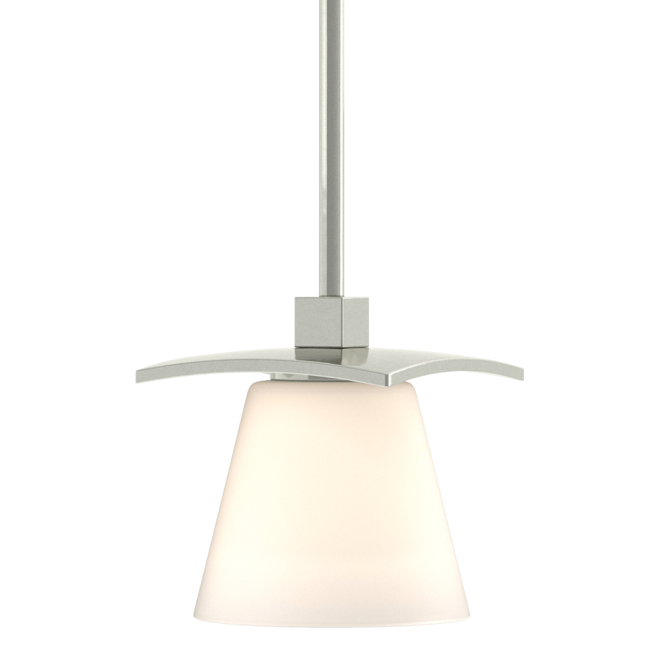 Wren Mini Pendant - Sterling - Opal Glass by Hubbardton Forge