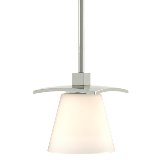 Wren Mini Pendant - Sterling - Opal Glass by Hubbardton Forge