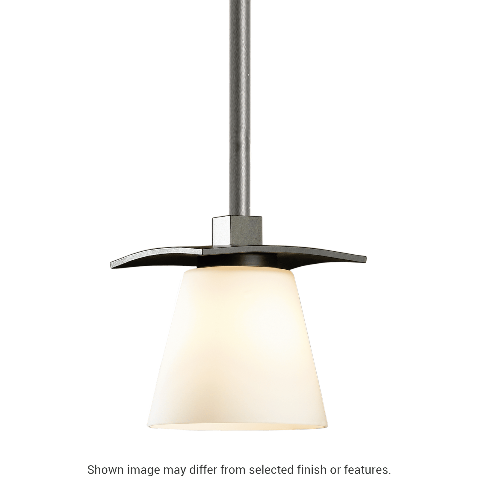 Wren Mini Pendant - White - Opal and Clear Glass by Hubbardton Forge