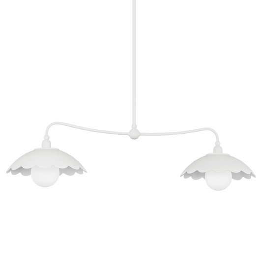 Yael Linear Pendant - 2-Light - Textured White - Mitzi H888902-TWH
