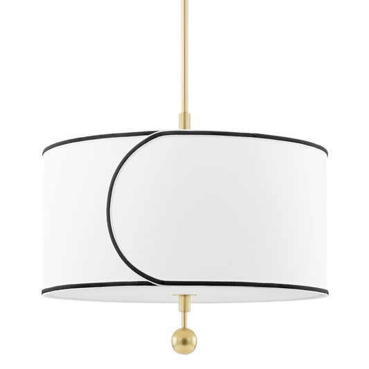 Zara Chandelier - 3-Light - Aged Brass - Mitzi H381701L-AGB