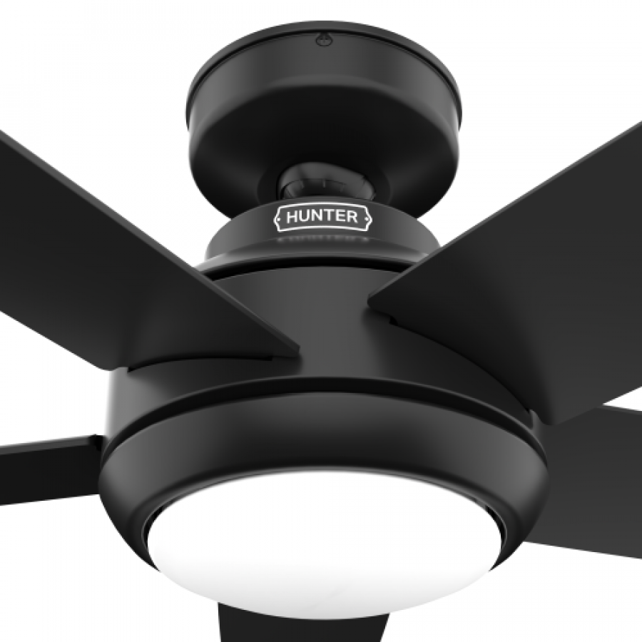 Zayden 52" LED Fan - Matte Black by Hunter