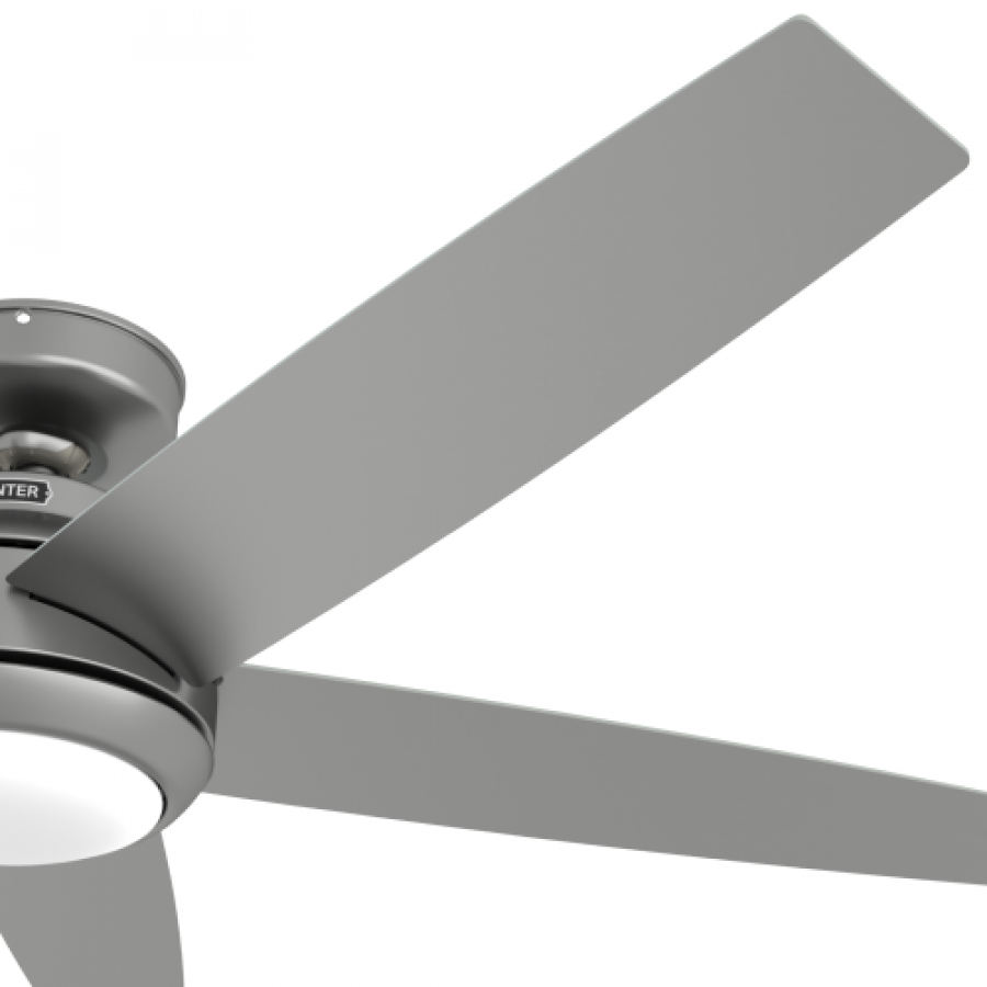 Zayden 52" LED Fan - Matte Silver by Hunter